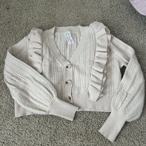 Sadie + sage cropped ruffle cardigan